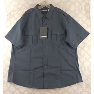 Blauer 8916 Dark Navy SS Rayon Blend Supershirt Uniform Work Shirt 2XL